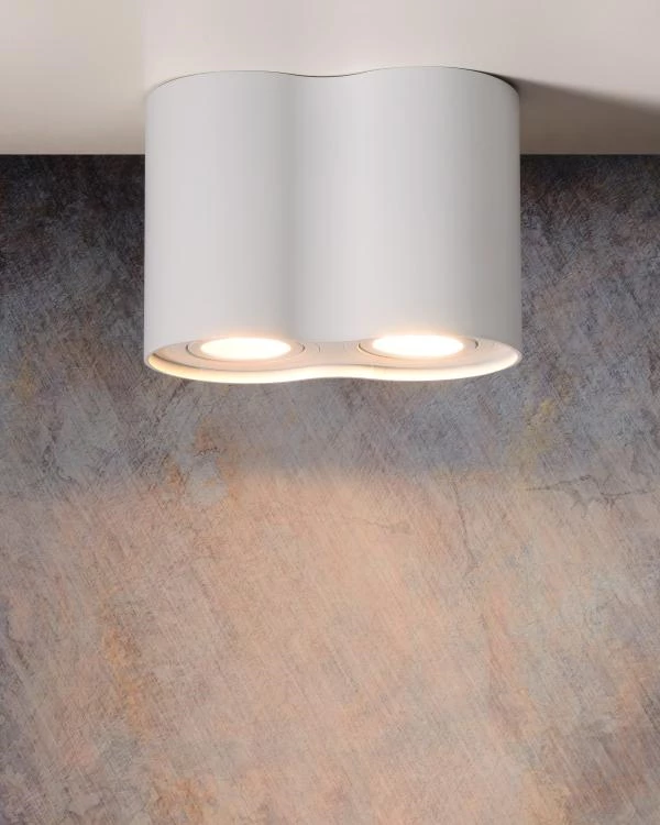 Lucide TUBE - Ceiling spotlight - 2xGU10 - White - atmosphere 2